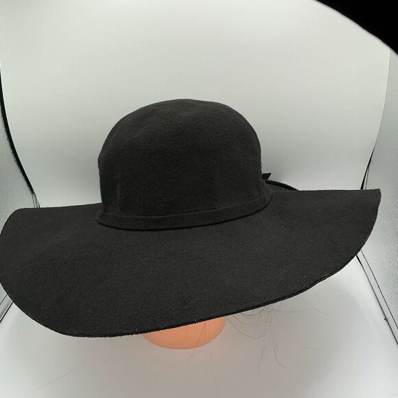 Elegant Vintage Black Wide-Brim Hat with a tie - Picture 6 of 6